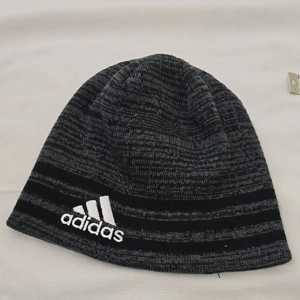 Adidas Black and Gray Kids Beanie‎